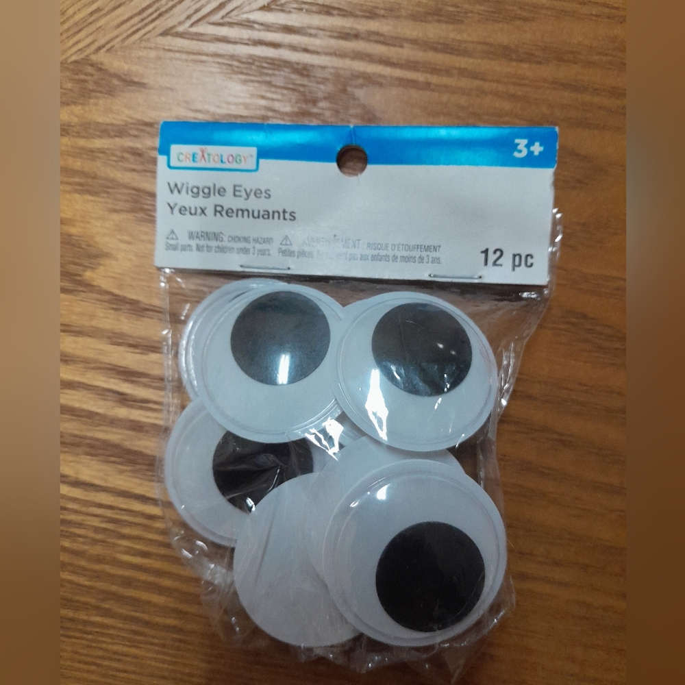 Wiggle Eyes Black & White NWT Size:40mm Creatology